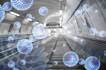 concept coronavirus flight ban airport deportation sick quarantine contamination danger