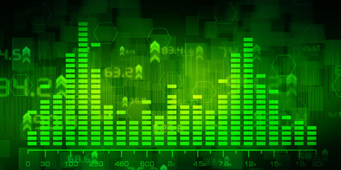 2d rendering Stock market online business concept. business Graph 