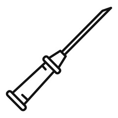Blood catheter icon, outline style