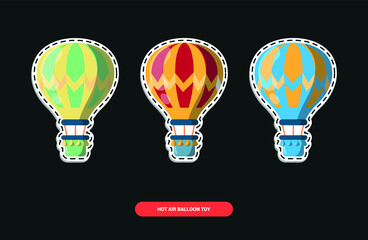 Vector image. Drawing of an air balloon. Funny image for children.