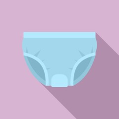 Hygiene diaper icon, flat style