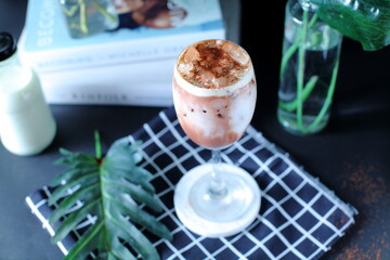 Tasty Cocoa Drink - Milk Chocolate with Cocoa powder topping