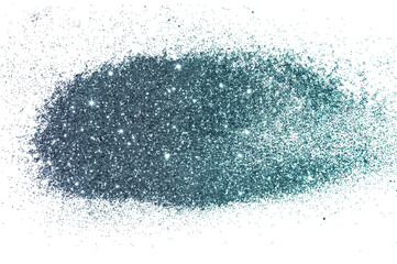 Textured background with blue glitter sparkle on white