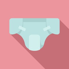 Fototapeta premium Object diaper icon, flat style
