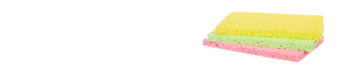 Colored cleaning rag isolated on white background.