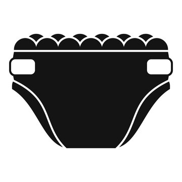 Protection diaper icon, simple style