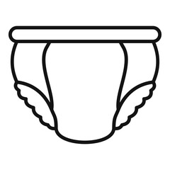 Elasticity diaper icon, outline style