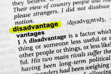 Highlighted word disadvantage concept and meaning