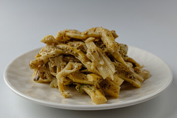 Cooking bamboo shoots on a white background