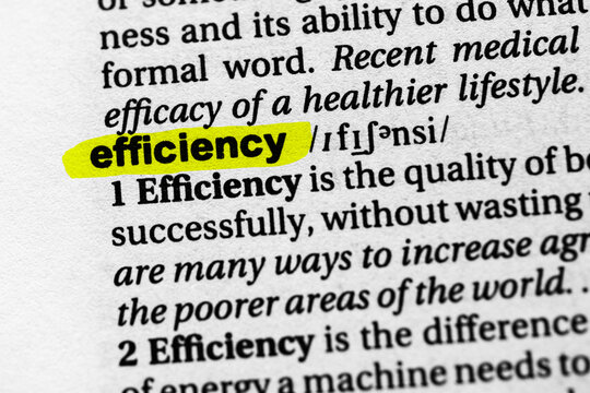 Highlighted word efficiency concept and meaning
