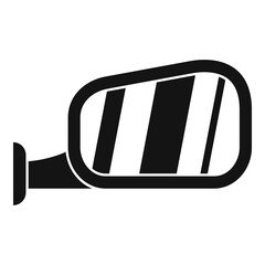 Car door mirror icon, simple style