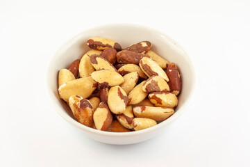 Brazil nuts organic vegetarian fruit, isolated object, design element 