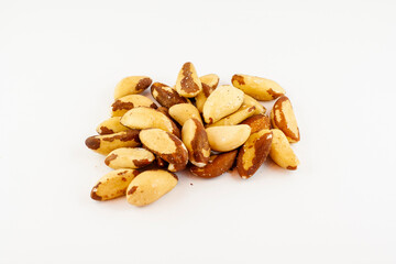 Brazil nuts organic vegetarian fruit, isolated object, design element 