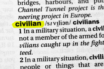 Highlighted word civilian concept and meaning