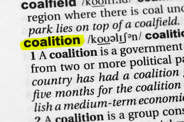 Highlighted word coalition concept and meaning