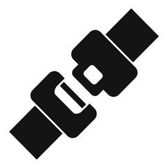 Car seat belt icon, simple style