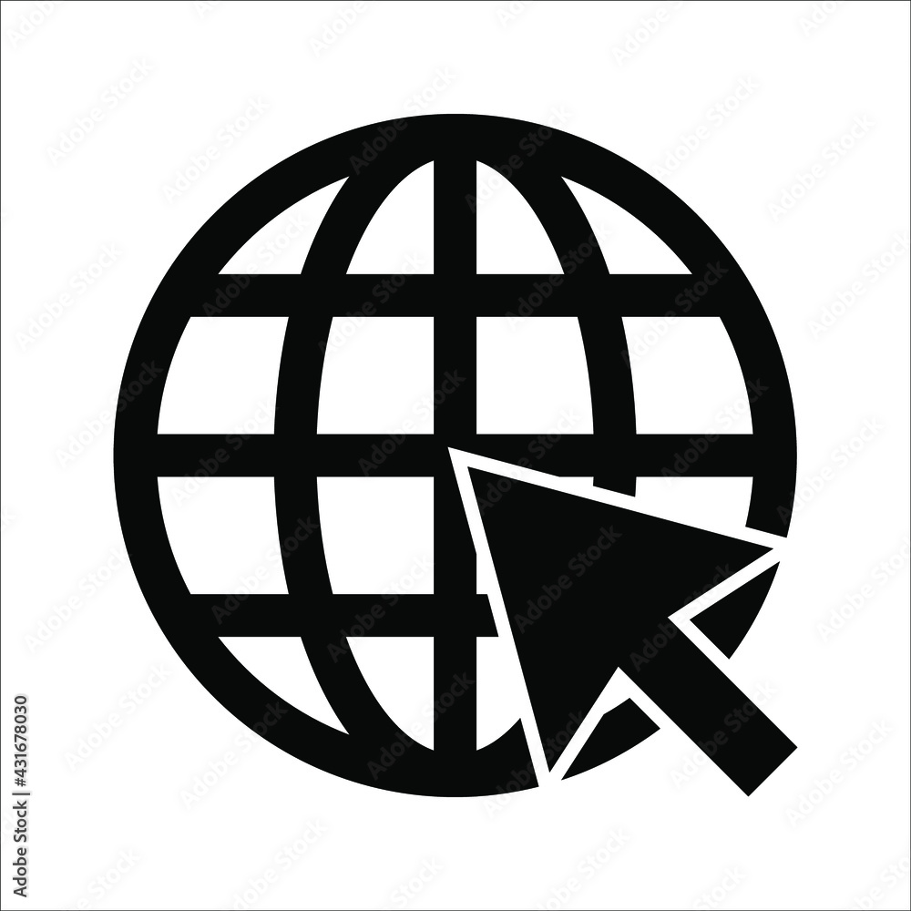 Poster web click icon vector illustration on white background