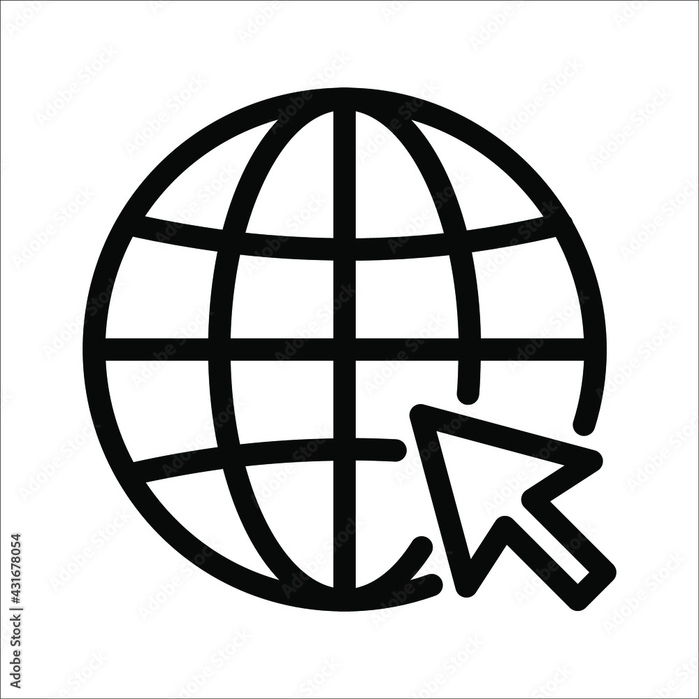 Poster web click icon vector illustration on white background