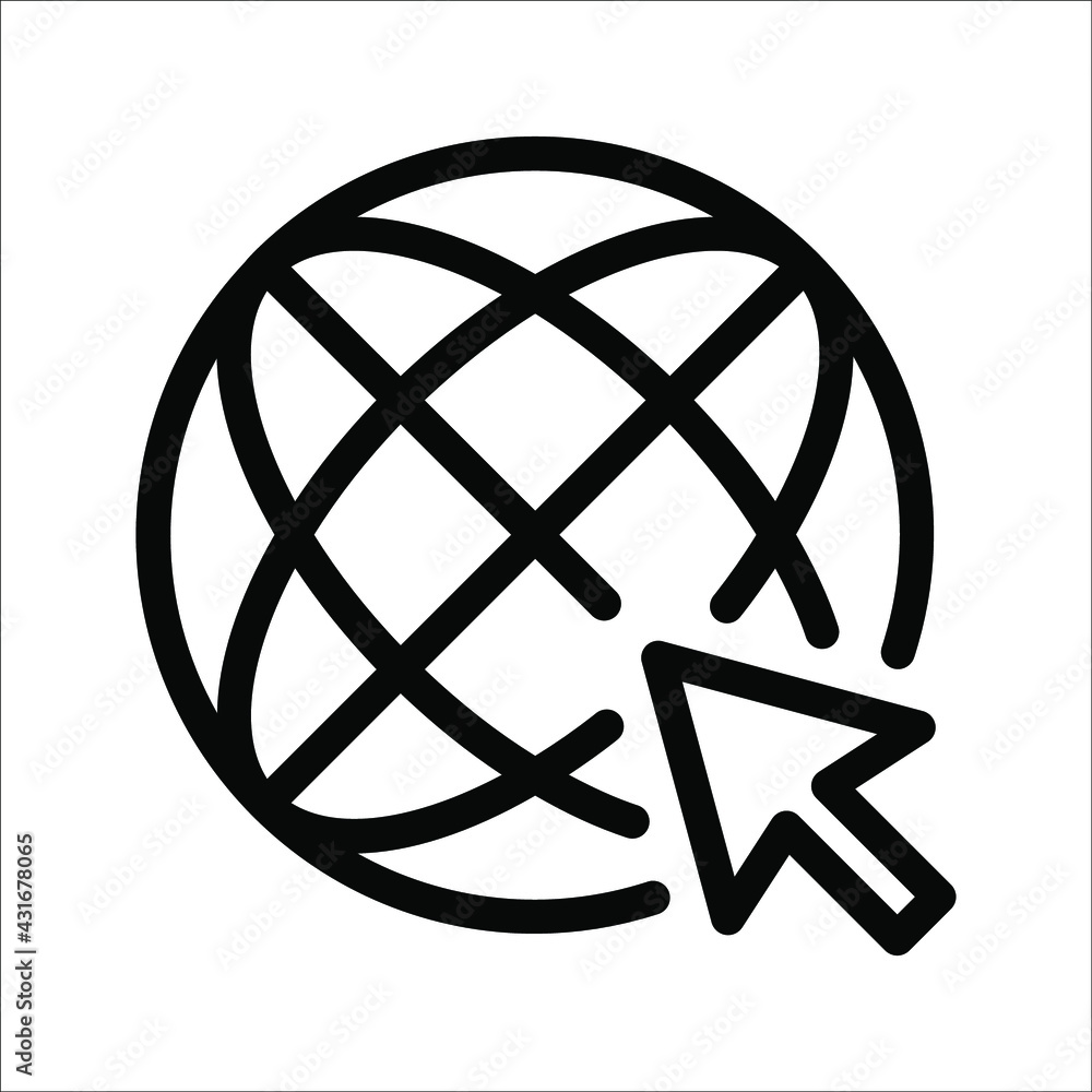 Poster web click icon vector illustration on white background