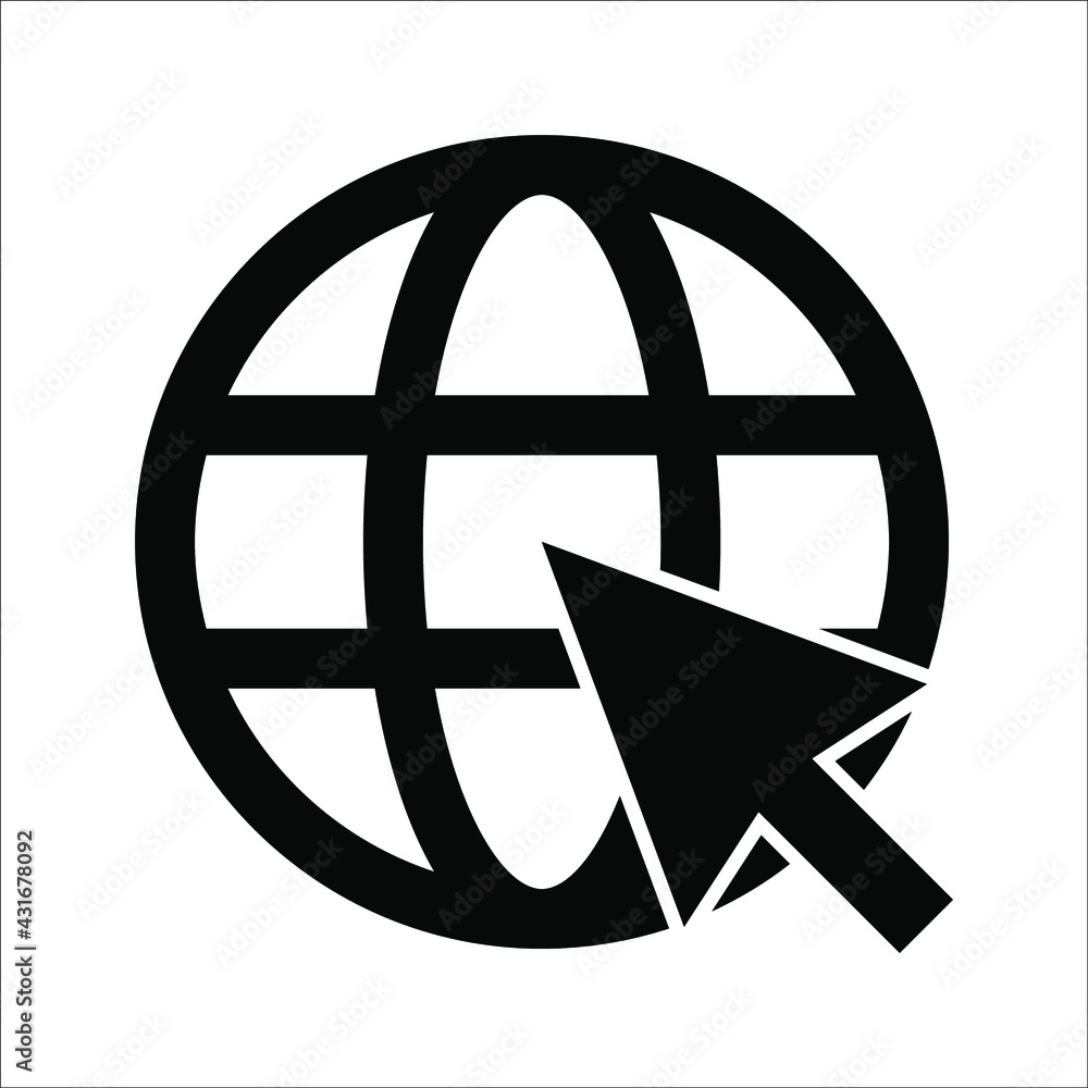 Poster web click icon vector illustration on white background
