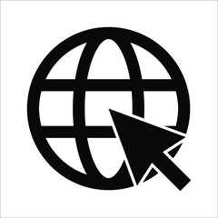 Web click icon vector illustration on white background
