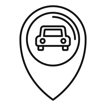Driving school location icon, outline style