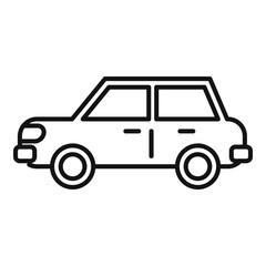 Sedan car icon, outline style