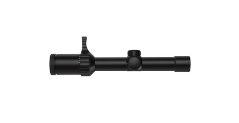 Modern sniper scope. Optical device for aiming and shooting at long distances. Isolate on a white background.
