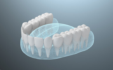 Healthy Teeth, teeth treatment, 3d rendering. © Vink Fan