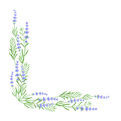 Fototapeta na wymiar floral decoration lavender corner