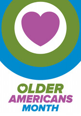 Older Americans Month. Celebrated in May in the United States. National Month of observance for Older Americans. Poster, card, banner and background. Vector illustration