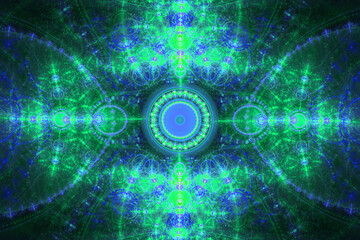 Colorful Fractal Waves Frequency Shapes Background Backdrop Cover Illustration