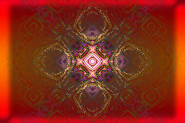 Colorful Fractal Waves Frequency Shapes Background Backdrop Cover Illustration