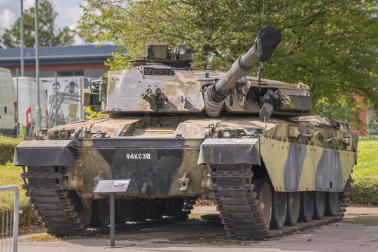 Aldershot, UK - 9th September 2020: Chieftain Challenger Tank on display at Aldershot Museum