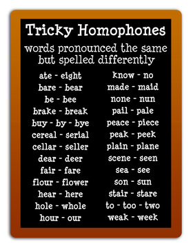 tricky homophones