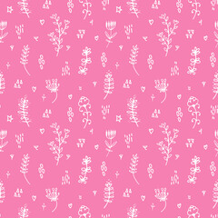 simple pattern with branches on a light background for fabric and packaging
