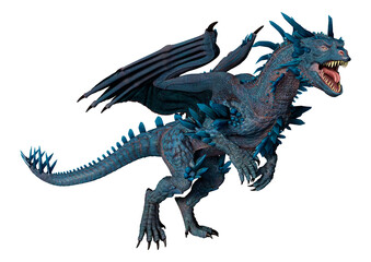 Fototapeta premium 3D Rendering Fairy Tale Dragon on White