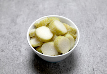 lontong, a traditional food wrapped in banana leaf