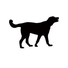 a dog body silhouette vector