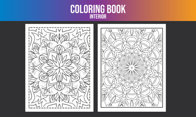 Kids coloring activity page.floral mandala drawing book a4 page bundle
