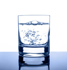 glass of pure water isolated on white background. drinking water,Health benefits,world water day,save water,