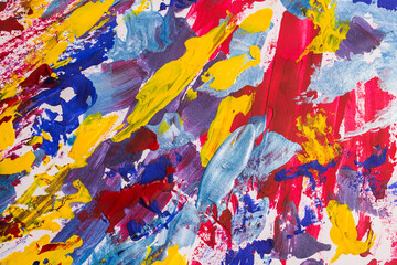 Fototapeta na wymiar oil paint brush strokes on paper. multicoloure