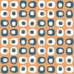 Rounded abstract seamless pattern - decorative accent for any surfaces.