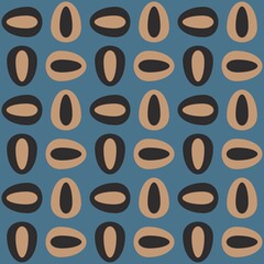 Rounded abstract seamless pattern - decorative accent for any surfaces.