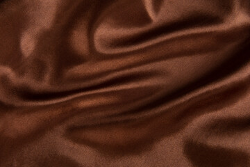 brown or chocolate silk satin fabric texture background