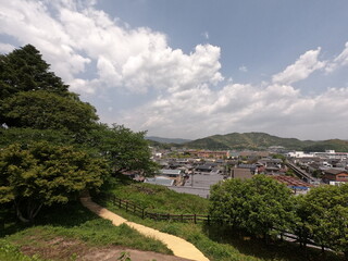 Fototapeta na wymiar 臼杵城からの風景、大分、日本