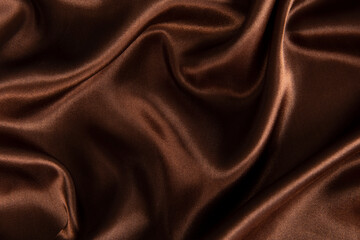 Obraz premium brown or chocolate silk satin fabric texture background