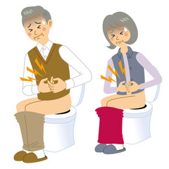 下痢に悩む老夫婦