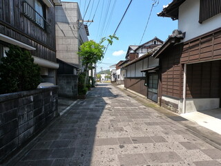 Fototapeta na wymiar 臼杵の街並み、大分、日本