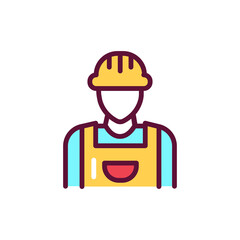 Master line icon. Handyman service.Isolated vector element.